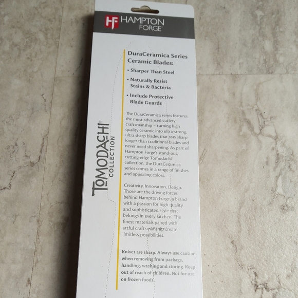 NEW Hampton Forge Tomodachi 6 inch Ceramic Chef Knife - Picture 3 of 5